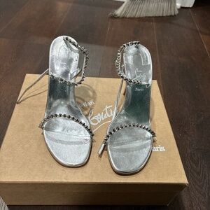 Christian louboutin So Me 100  sliver
